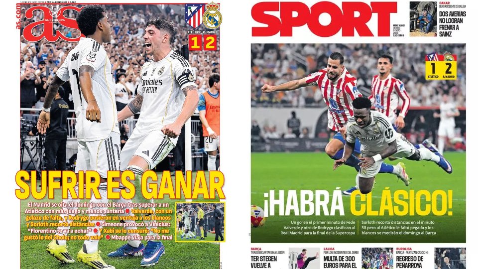 Portadas de la prensa deportiva del 09-01-26