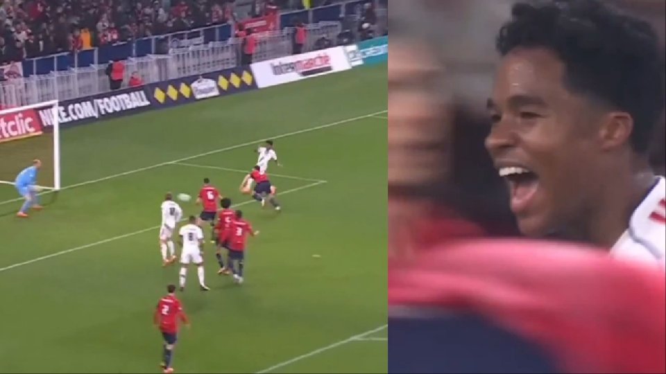 Endrick solo necesitó 42 minutos para estrenarse con el OL. Captura/SportTV
